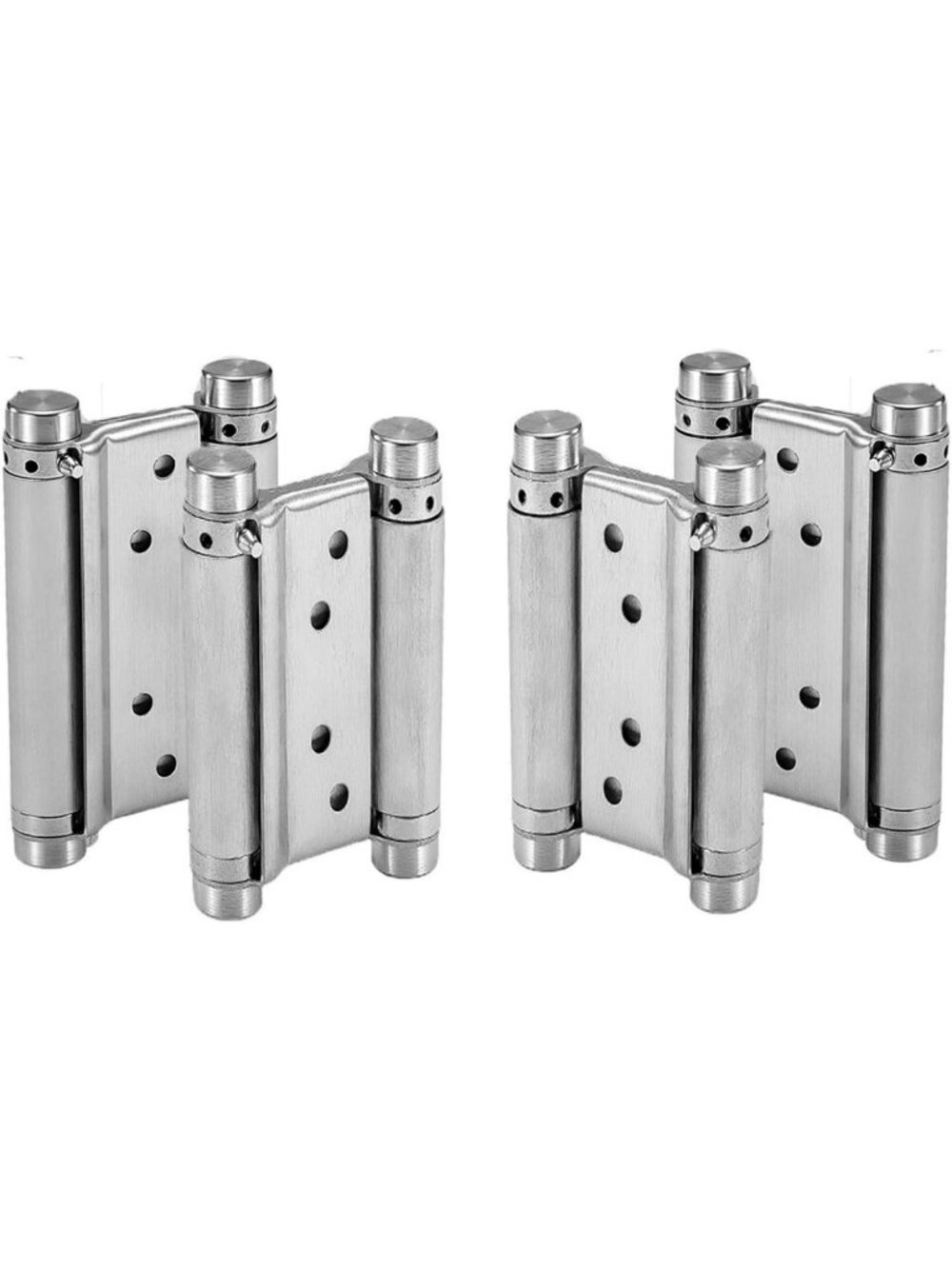 2 Pairs Heavy Duty 5" Stainless Steel Cafe Saloon Door Swing Hinges - Self